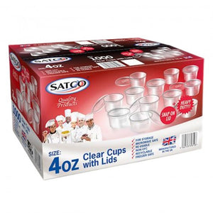 Satco Microwavable Containers & Lids 4oz 1000